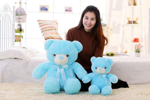 32-75CM Luminous Creative Light Up LED Teddy Bear Stuffed Animal Plush Toy Colorful Glowing Teddy Bear Christmas Gift for Kid