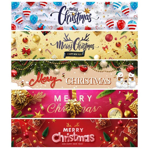 Christmas Outdoor Banner Flag Merry Christmas Decoration for Home 2024 Xmas Ornament Navidad Natal Noel Gift Happy New Year 2025