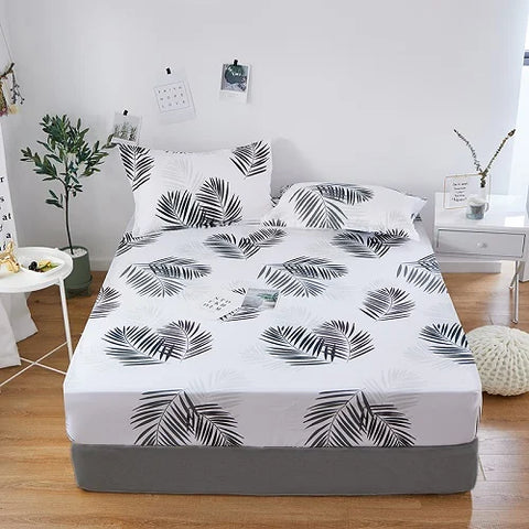 New On Product 1piece 100%Polyester Bedding Fitted Sheet Mattress Cover Four Corners With Elastic Band Bed Sheet(no pillowcases)