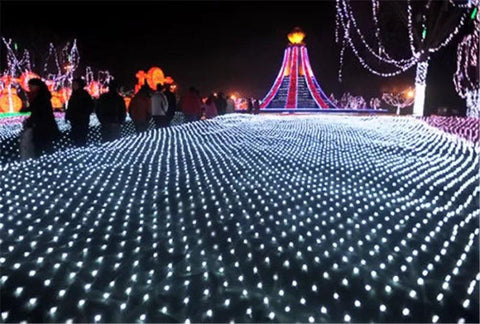 1.5MX1.5M 96 LED Home Outdoor Holiday Christmas Xmas Decorative Wedding Net Mesh String Fairy Curtain Garlands Strip Party Light