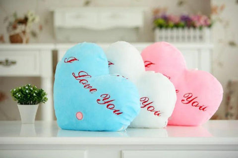 Luminous Pillow HeartCushion Colorful Glowing Pillow Plush Doll Led Light Toys Gift For Girl Kids Christmas Birthday