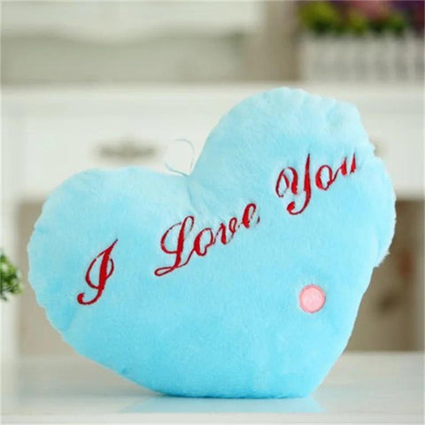 Luminous Pillow HeartCushion Colorful Glowing Pillow Plush Doll Led Light Toys Gift For Girl Kids Christmas Birthday