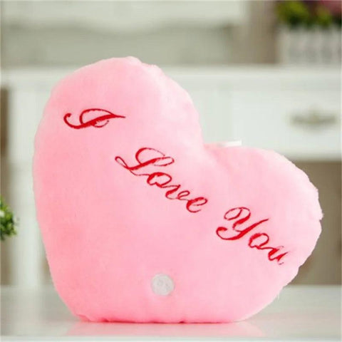 Luminous Pillow HeartCushion Colorful Glowing Pillow Plush Doll Led Light Toys Gift For Girl Kids Christmas Birthday