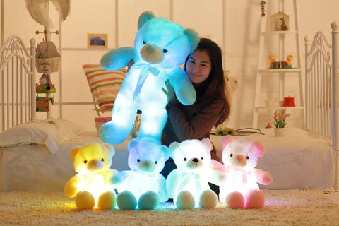 32-75CM Luminous Creative Light Up LED Teddy Bear Stuffed Animal Plush Toy Colorful Glowing Teddy Bear Christmas Gift for Kid