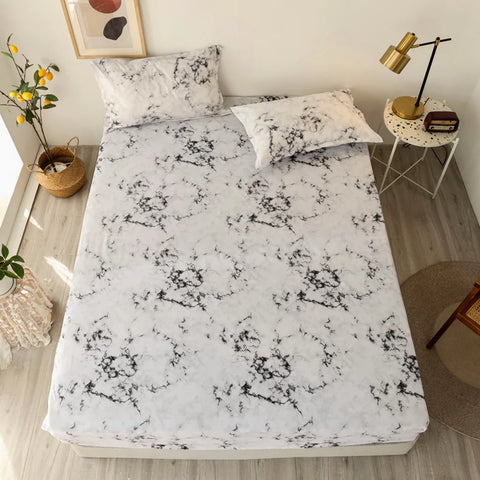 Fashion 1 Piece Bedsheet  Magic Space Bed Fitted Sheet Mattress Cover with Elastic Microfiber(Excluding Pillowcase) Bed cover