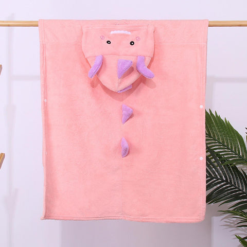 Cute Cartoon Cloak Melody Little Twin Stars Hooded Bath Towel Bathrobes Absorbent Towel Cloak Children&#39;s Coral Fleece Blanket