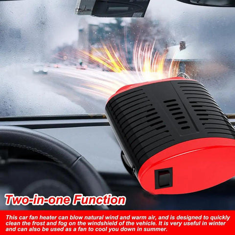 Car Heater 12V/24V Portable 360 Degree Adjustable Electric Car Heater Cooling Fan Air Purifier Windscreen Defogging Defroster