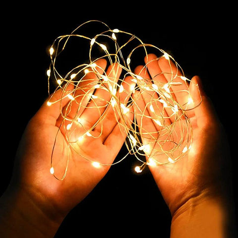 1-5M LED String Light Garland Ornament Christmas Decorations for Home Xams New Year Holiday Fairy Light Stripe Battery Operated