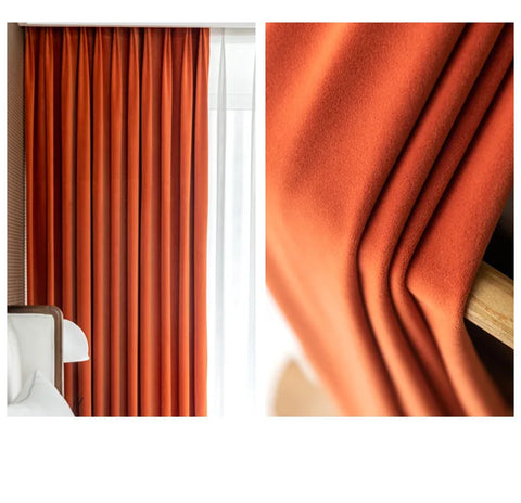 Modern Beige Velvet Curtains for Living Dining Room Bedroom Australian Cashmere Blackout Custom Door Window Drape Room Decor