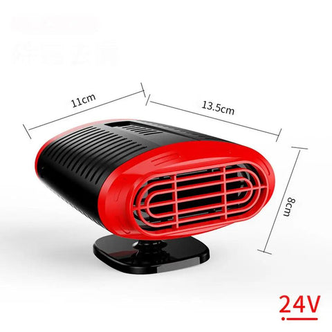 Car Heater 12V/24V Portable 360 Degree Adjustable Electric Car Heater Cooling Fan Air Purifier Windscreen Defogging Defroster