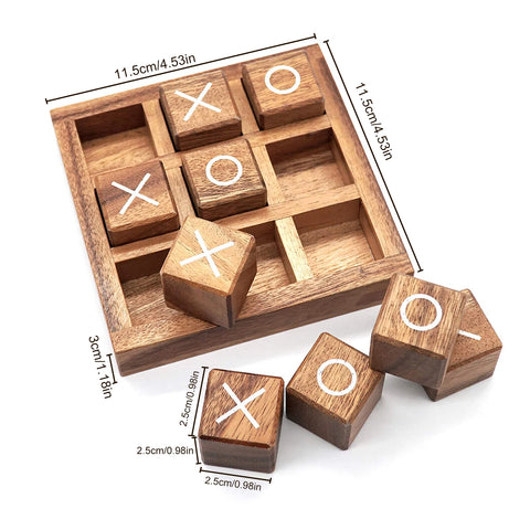 XO Wood Board Game Toy Leisure Parent-Child Interaction Game Board Chess Developing Intelligent Puzzle Game Educational Toys