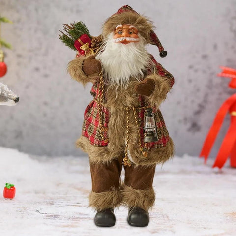 Santa Claus Doll Cartoon Figure Indoor Window Displays Office Holiday Statue Cute Decor Christmas Decoration Figurine