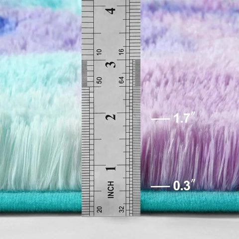 Large Shag Area Rugs, Tie-Dyed Plush Fuzzy Rugs for Living Room, Ultra Soft Fluffy Furry Rugs for Bedroom