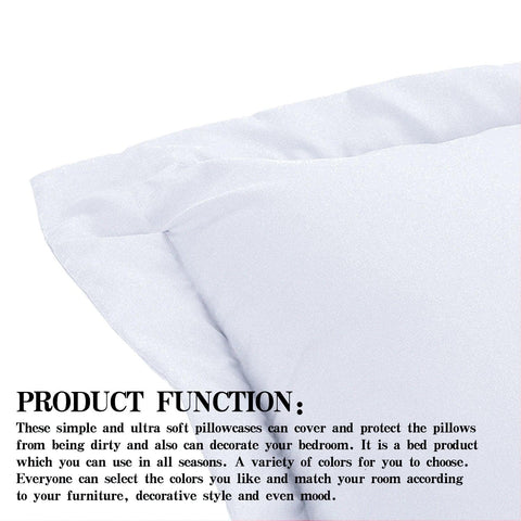 Ntbay 2 Pack Microfiber Euro Pillow Shams, Soft and Cozy European Throw Pillow Covers, Stain Resistant Square Pillow Cases