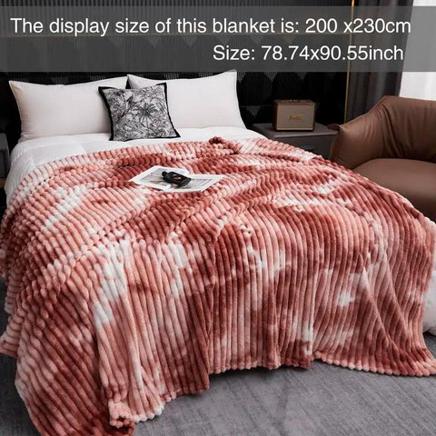 Cloud Printed Flannel Blanket, 1 Count Soft Comfortable Warm Throw, Air-conditioned Room Blanket, Warm Nap Blanket