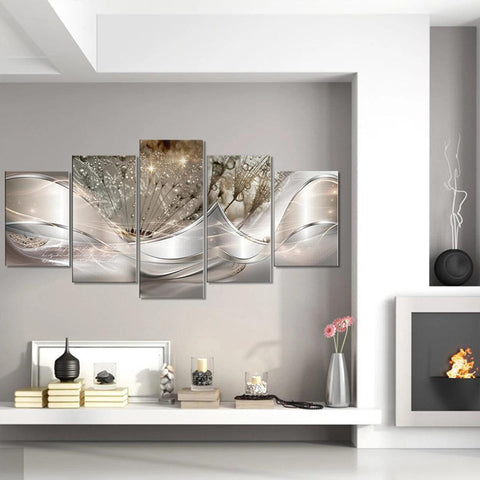 5Pcs Wall Paintings Set No Fading Wall Art Modern Artwork Wall Decor Creative Spraying Painting Sofa Background Painting