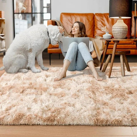 Large Area Rugs for Living Room Bedroom, Fluffy Kids Room Plush Shaggy Nursery Rug Furry Throw Carpets for Boys Girls