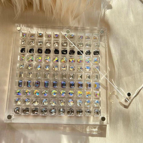 36/64/100Grid Acrylic Magnetic Seashell Display Box Beads Organizer Art DIY Crafts Jewelry Box Jewelry Box Case for Bead Jewelry