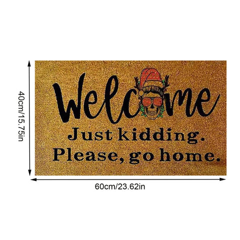 Halloween Doormat Polyester Skull Outdoor Entrance Rug Mat Halloween Door Decoration Washable Indoor Rugs