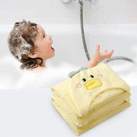 Kids Towels With Hood Duck Kids Bath Wrap With Hood Soft Large Beach Towel Bathrobe Absorbent Beach Hooded Poncho For 0-6 Years