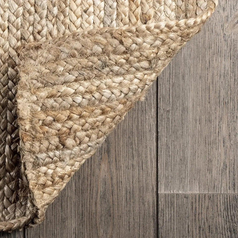 nuLOOM Rigo Hand Woven Farmhouse Jute Area Rug, 8x10, Natural