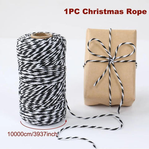 Christmas Wrapping String Rope Merry Christmas Decoration For Home 2024 Navidad Natal Noel Gift Box Packaging Rope New Year 2025