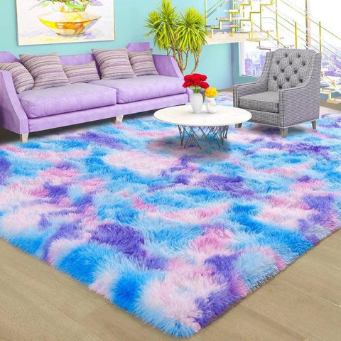 Large Area Rugs for Living Room Bedroom, Fluffy Kids Room Plush Shaggy Nursery Rug Furry Throw Carpets for Boys Girls