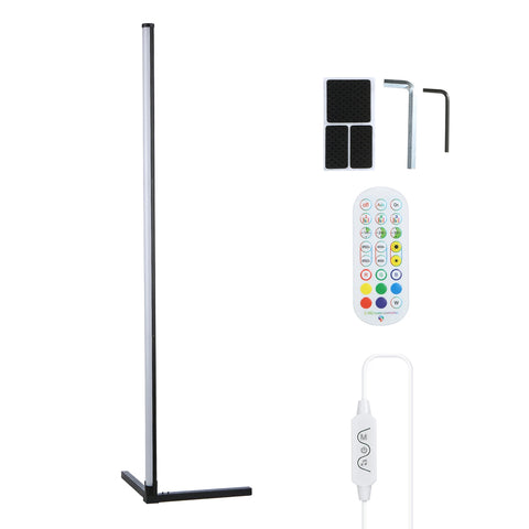 RGB Standing Light DC5V BT Connected 72 LEDs Corner Floor Lamp with Controller Supported Phones App Control/ Music Sync