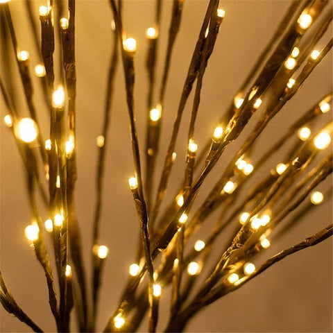 LED Branch Light Battery Powered Willow Branch Lamp Artificial Branch Twig Vase Lights for Party Fairy DIY Room Christmas Decor