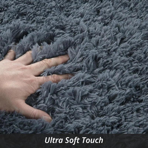 Shaggy Area Rug 9x12 Feet, Ultra Fuzzy Large Plush Faux Fur Carpet for Living Room Bedroom, Non-Skid Fuzzy Rug