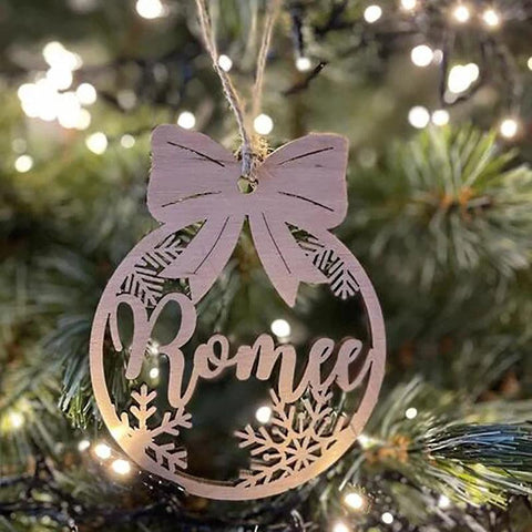 Custom Christmas Different Names Tree Hanging Ornament Personalized Wooden Bauble Christmas Decoration DIY Wood Gift  2023