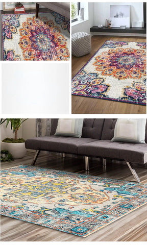 Retro Ethnic Carpets for Living Room Large Area Rugs Home Decor Hallway Boho Carpet Moroccan Bedroom Beside Floor Mat Luxury