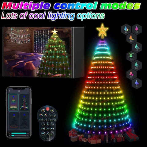 2.1M Christmas Tree Decoration LED Light Strip Bluetooth APP Control Suitable For Christmas Tree Decoration Lights