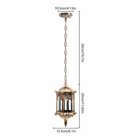 LOYALHEARTD Vintage Ceiling Lamp Glass Pendant Light Room Waterproof Outdoor Balcony Hanging Lamp