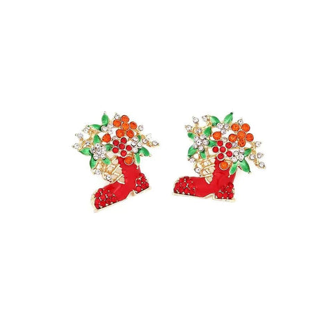 Sweet Christmas Gingerbread Man Earrings 2024 New Year Gifts