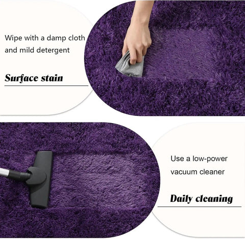 Fluffy Rugs for Bedroom Fuzzy Area Rugs for Living Room Soft Kids Carpet Non Slip Rugs for Hardwood Floors Room Decor