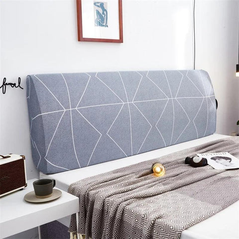 Geometric Headboard Cover Nordic Style Elastic Soft Comfortable Polyester Fabric Bed Head Cover Dust Proof Protector Decoration