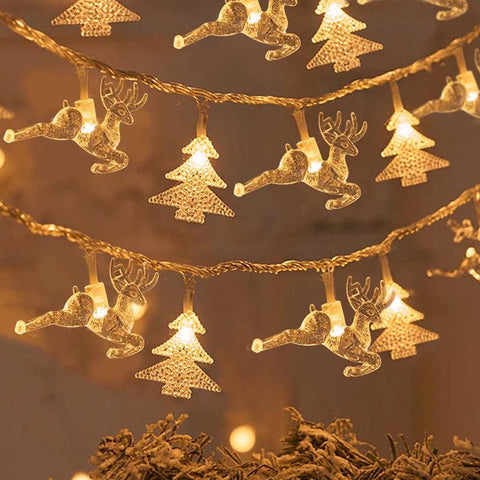 3M Christmas Lights LED Snowflake String Lights Xmas Fairy Light Lamp For Home New Year Party Supplies Christmas Tree Decor