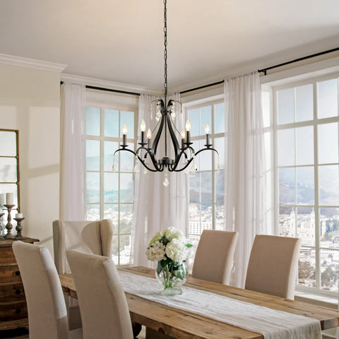 Modern Chandelier for Dining Room Living Room K9 Crystal Pendant Lighting Candle Chandeliers Home Decoration Light Fixtures Lamp