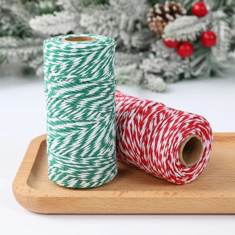 Christmas Wrapping String Rope Merry Christmas Decoration For Home 2024 Navidad Natal Noel Gift Box Packaging Rope New Year 2025