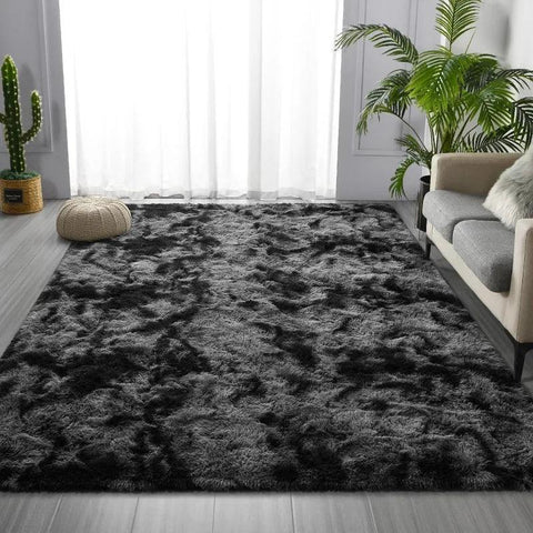 Large Shag Area Rugs, Tie-Dyed Plush Fuzzy Rugs for Living Room, Ultra Soft Fluffy Furry Rugs for Bedroom