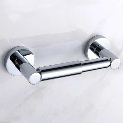 Aluminum Alloy Toilet Paper Holder Towel Rack Bathroom Accessory No Drilling Chrome Toilet Towel Ring for Kitchen Hook Hardware