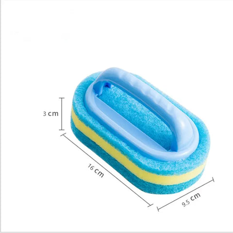 Cleaning Brush with Handle Kitchen Sponge Wipe Thickening Bathroom Tile Cleaning Sponge Household Stain Removal Clean Tools