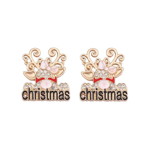 Sweet Christmas Gingerbread Man Earrings 2024 New Year Gifts