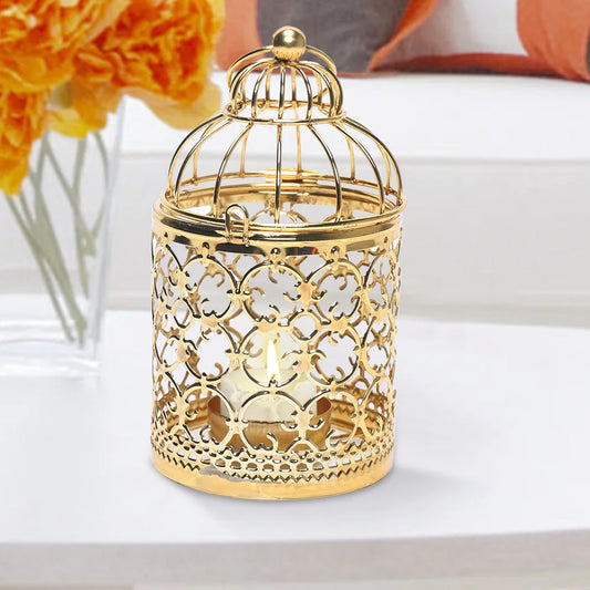 Metal Candle Holder Vintage Birdcage Lantern Candle Candlestick Tealight Hanging Home Decor