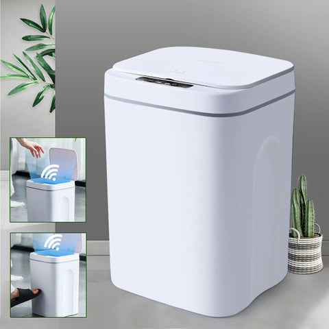 16L Automatic Sensor Trash Can Electric Touchless Smart Bin Kitchen Bathroom Waterproof Bucket Garbage With Lid Home Wastebasket