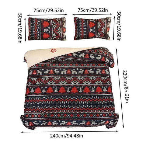 Christmas Deer Quilt Sets Lightweight Christmas Quilts Set Christmas Duvet Cover Set Lantern Printed Bedding For Kids Girls Boys