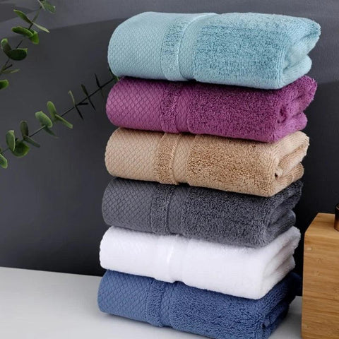 Solid Color Cotton Super Absorbent Hand Towel Face Hand Towel Thicken Soft Bathroom Hand Towels Home Hotel Supplies 34x75cm