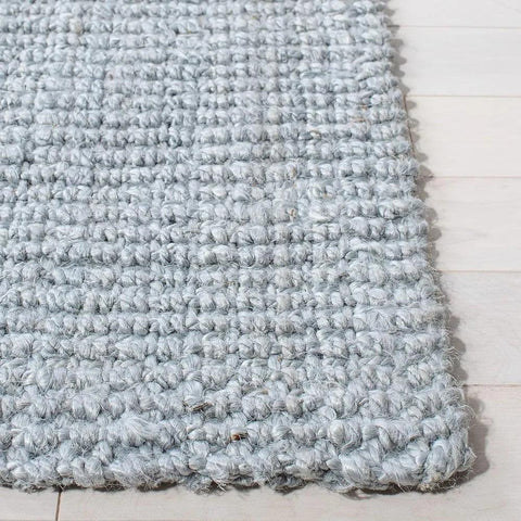 Natural Fiber Collection Area Rug - 7' Square, Light Grey, Handmade Farmhouse Jute, Ideal for High Traffic Areas