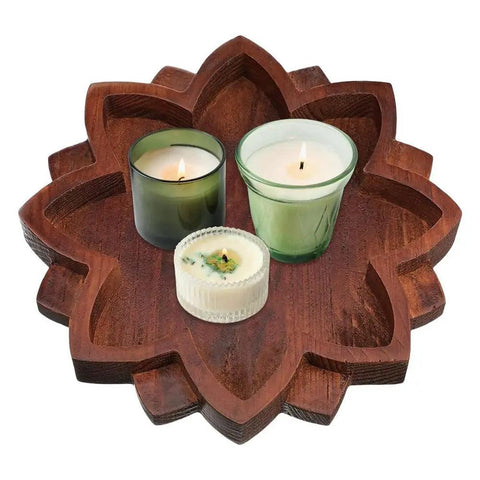 Wooden Crystal Storage Holder Crystal Stone Storage Tray Warm Texture Crystal Organizer Bowl For Keys Aromatherapy Oils Jewelry